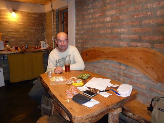 Der erste Abend, muede aber angekommen.