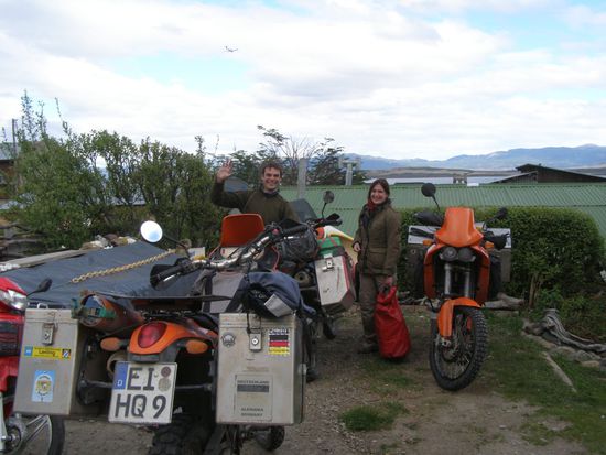 Wir sind nicht die einzigen Verrückten, die Beiden wollen noch hoch bis New York.