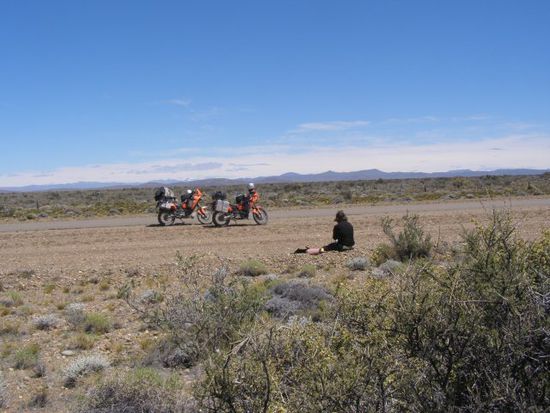 Pause in der Pampa mit Panorama.