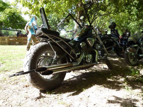 ....Chopper mit selbst gebauter Anhaengerkupplung,....