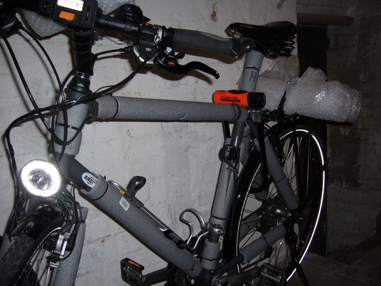 Hennings Fahrrad mit Rohrverkleidung