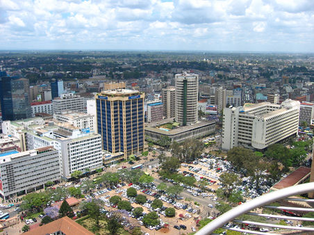 Das moderne Nairobi von oben