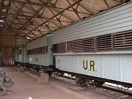 Ein altes Museumsstück in Nairobi von der Uganda Railway