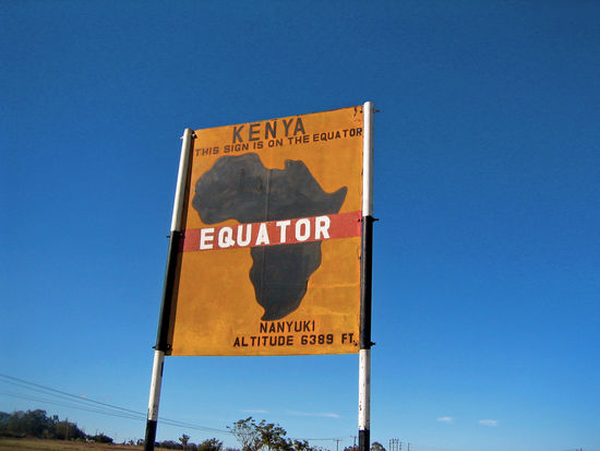 Equator nördlich von Nairobi