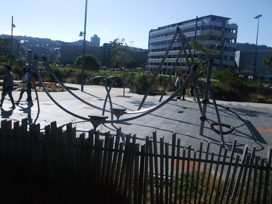 Ein neuseeländischer Spielplatz.