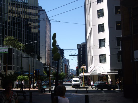 Einmal in die Featherston Street geknipst.