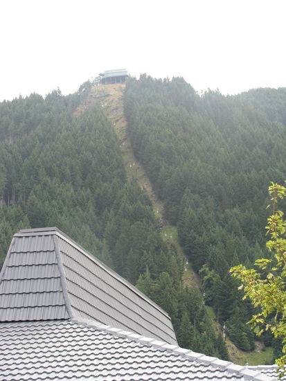 Dort wäre die Gondel hochgefahren.