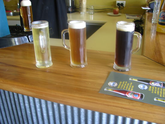 Von links nach rechts:
Brewski, Cardrona Gold und Tall Black.