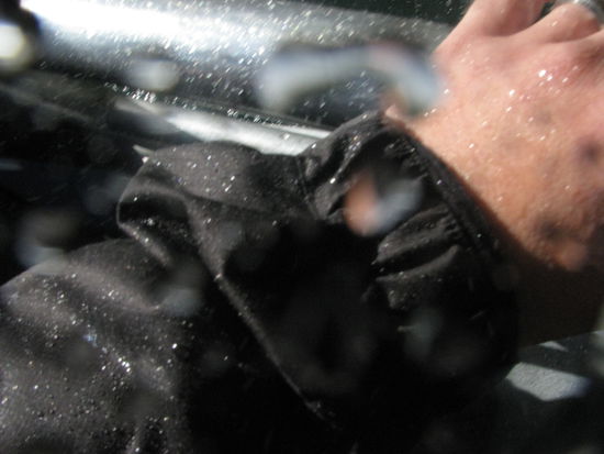 Ziemlich nass, schnell Kamera weg!