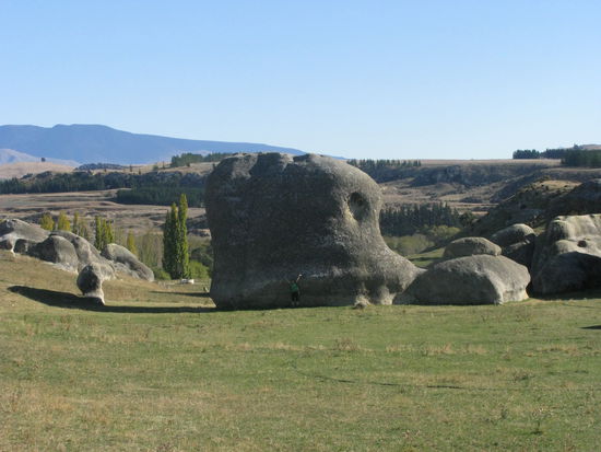 Man sieht, wie groß die Steine in etwa sind!
