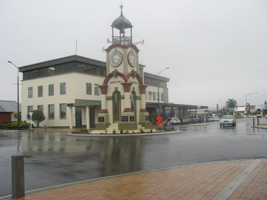Die Stadtmitte von Hokitika.