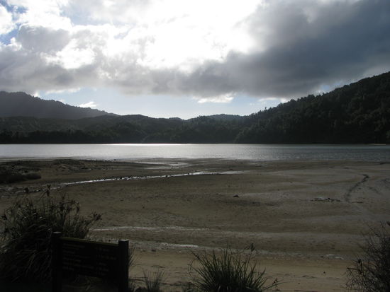 Ebbe setzte vor der Hütte ein.
