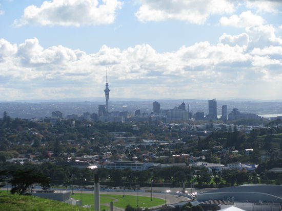 Die Skyline von Auckland.