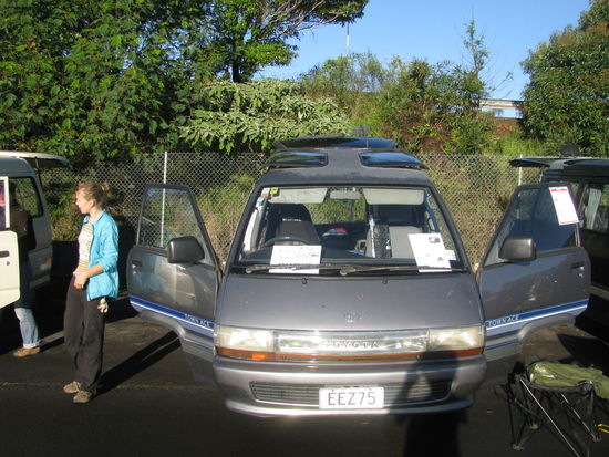 Unser blitzblankes Auto.