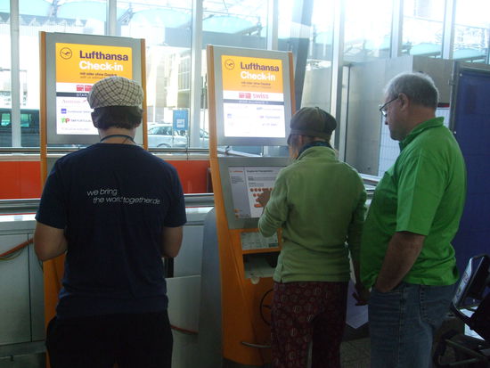 Unser Versuch das Ticket vom Computer zu erhalten.