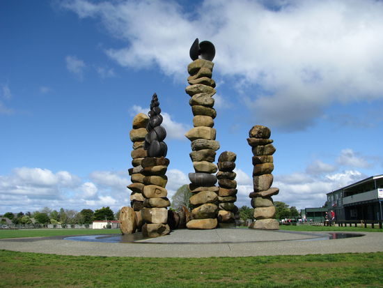 Der Dorfplatz von Kerikeri.