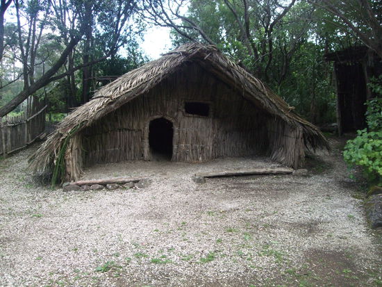 Das Haus des Haeuptlings.