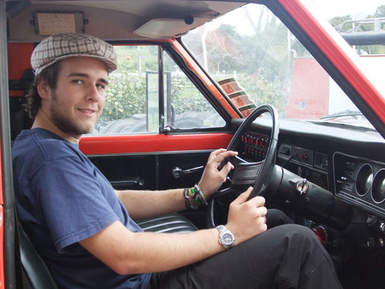 Alter, restaurierter Feuerwehr-Jeep.