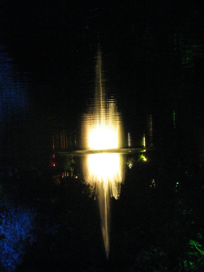 Selbst die Wasserfontäne war geschmückt.