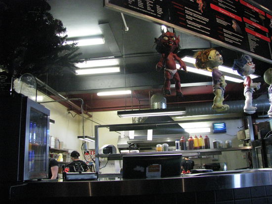 Die Theke war echt niedlich geschmückt.