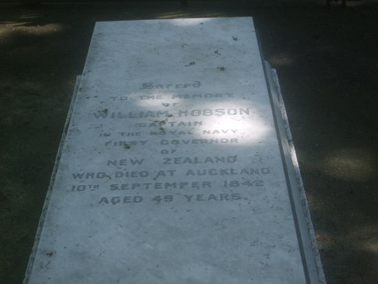 Das Grab von William Hobson!