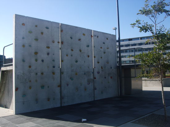 Kletterwand in Wellington.