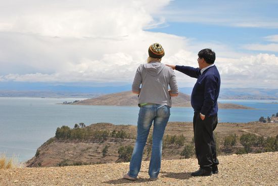 Tina und unser Taxi Fahrer...