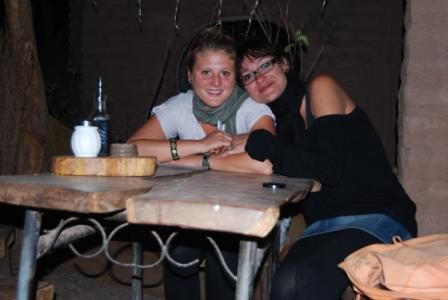 beim Abendessen....