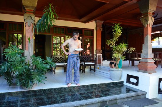 links Julias&amp;Markus Zimmer und rechts unsers, rechts oben wird das Frühstück eingenommen....