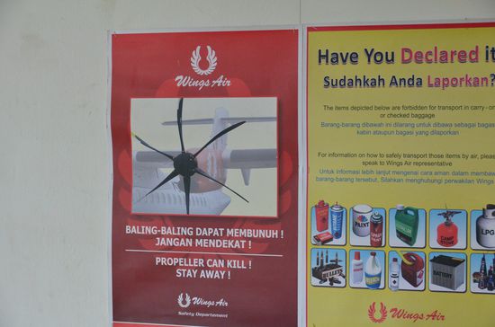 Auch auf Flores gilt, safety first!! Immer schön vom Propeller weg bleiben, gell!