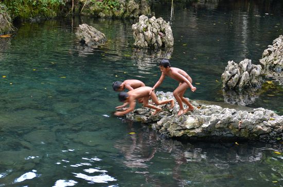 die Kinder haben sichtlich Spaß hier