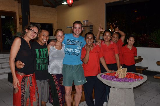 die Crew vom Restaurant, das war echt ein Spaß!