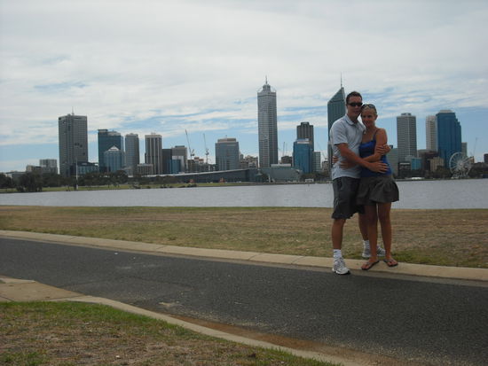 Perth Skyline von South Perth aus