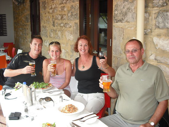 Beim sehr leckeren Essen in Mandurah