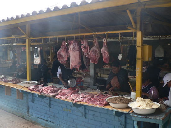 Fleischmarkt in Otavalo