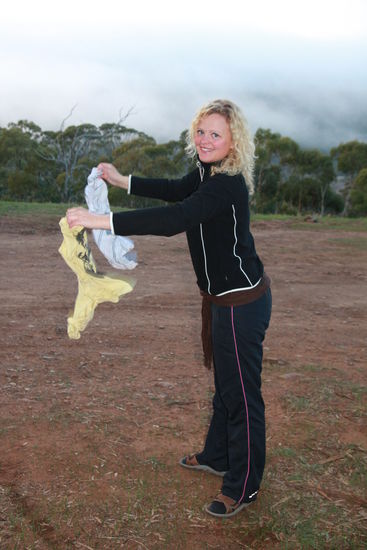 ...in den Flinders. Belli lacht sich immer kaputt, wenn ich früh mit dem "Hausputz" loslege 