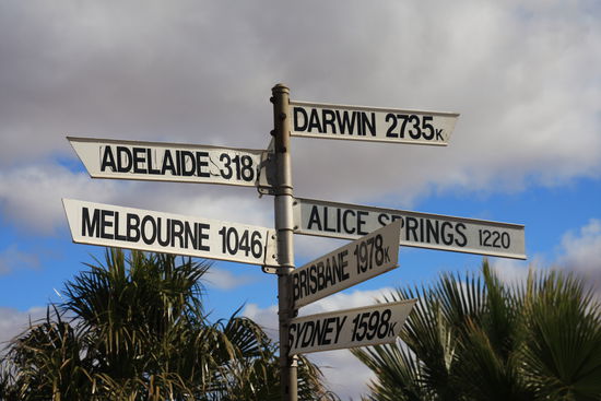 ...in Port Augusta, nach Perth sind es ca. 2700 km