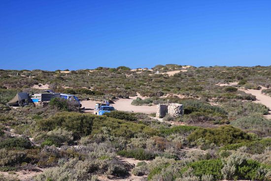 Ein kleiner gemütlicher Campground direkt am Meer.