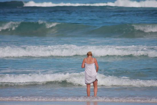 ...mutterseelen allein...außer das mich der ganze Surf-Mopp beobachtet hat, wie mir dann berichtet wurde 