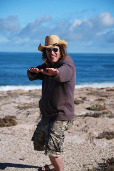 Einer schräger Typ, aber unheimlich nett: Billy February, einst Surflegende und aktuell austral. Singer+Songwriter 