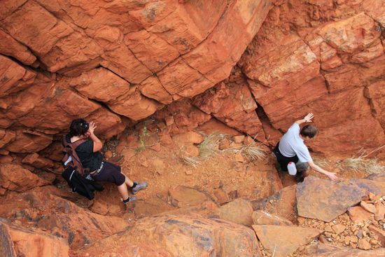 Belli uund Jensi beim Abstieg
