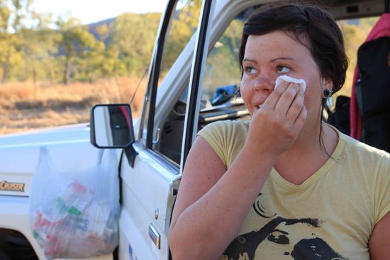 Ja, Belli schminkt sich ab, amMorgen danach 
