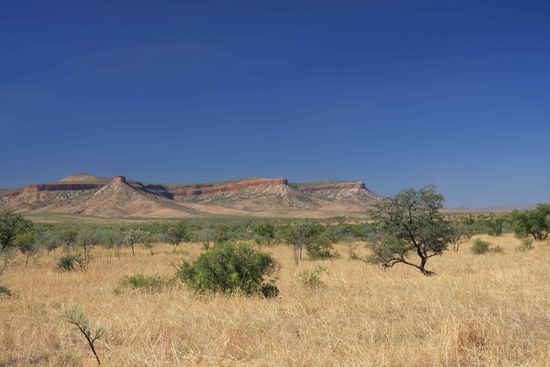 Blick auf die Cockburn Ranges