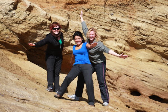 Hier haben wir gefrühstückt. Zusammen mit den beiden aus Frankreich... irgendwo zwischen Oamaru und Dunedin.