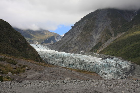 Der Fox Glacier an der Westküste der Südinsel