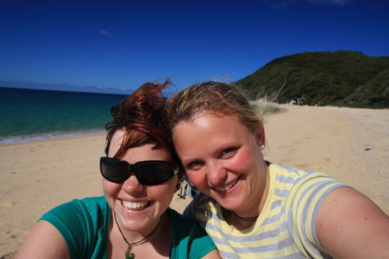 ...in der Anapui Bay...an der Golden Bay. Da waren wir fast die einzigsten....hin und wieder kommen andere Wanderfreunde vorbei 