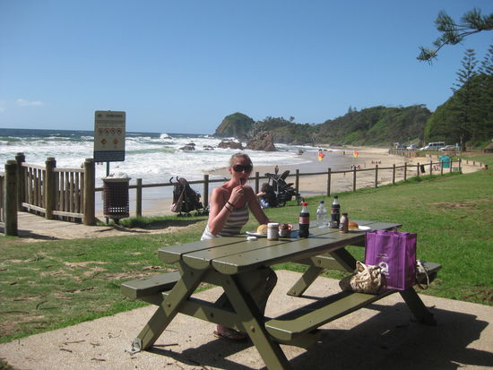 Fruehstueck am Strand