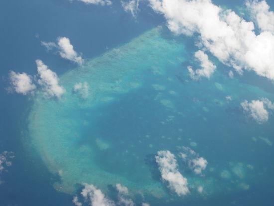 Das Riff aus dem Flieger.