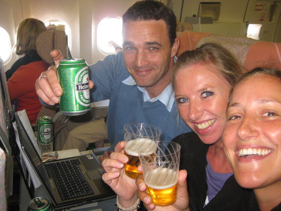 Prost und Grüße an Jan, unseren netten Sitznachbarn.