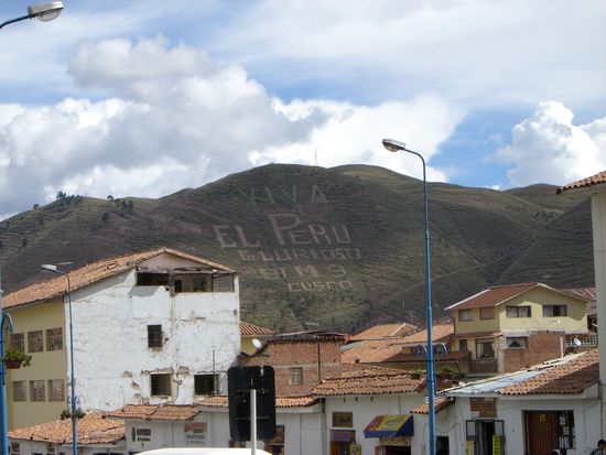 Das erste von Cusco, was wir aus dem Flugzeug gesehen haben
